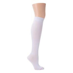 2 Pairs Dr. Motion Everyday Compression Knee High Socks- White Womens 9-11- NEW